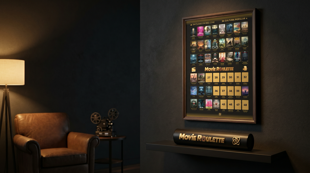 Movie Roulette – póster colgado en la pared
